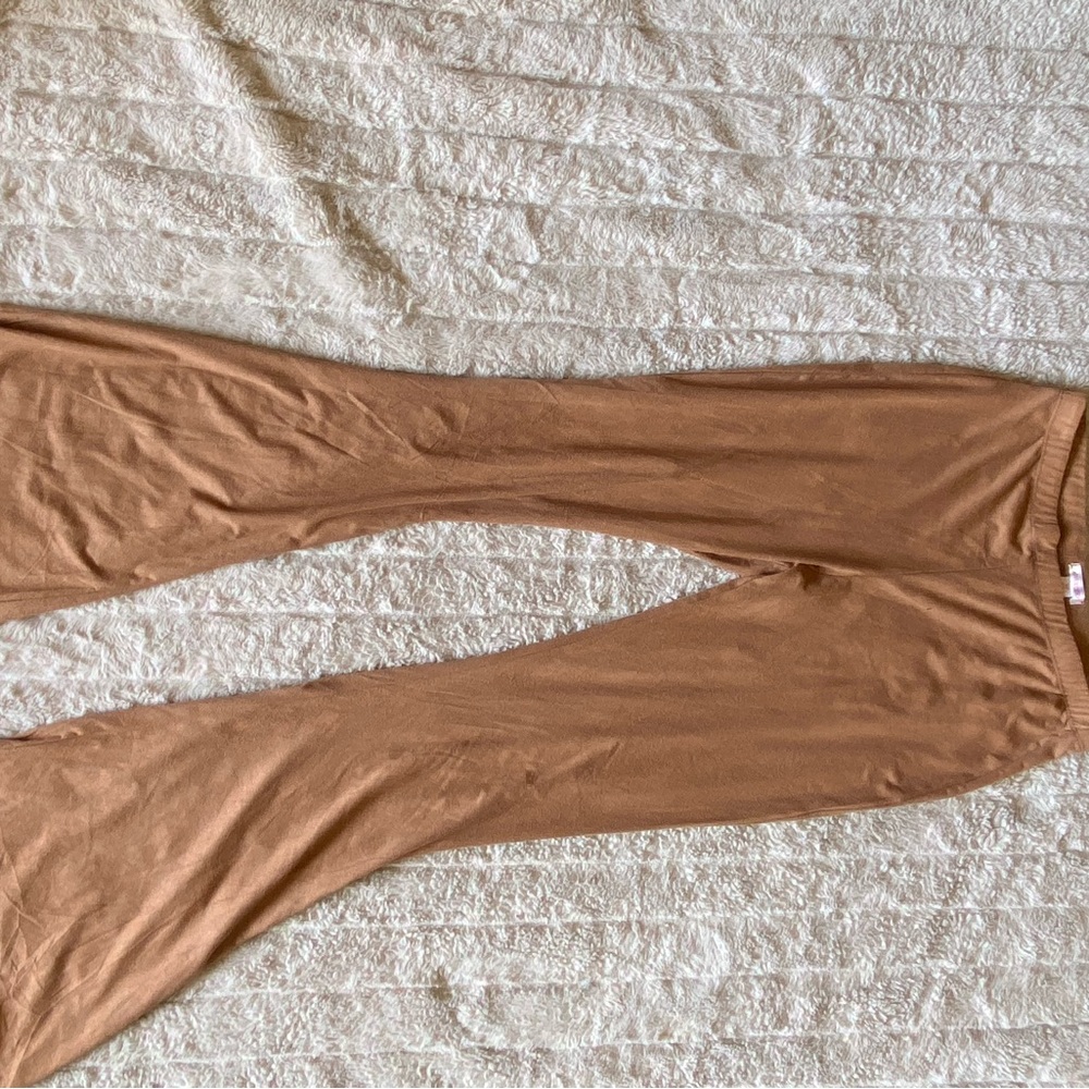 Tan Flared Pants
